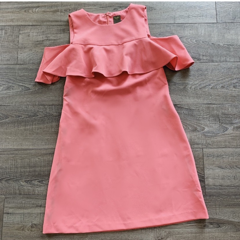 Pink off shoulder dress